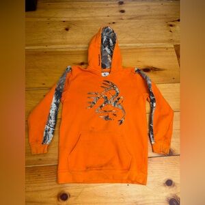 Legendary Whitetails Orange Camo Sleeve Hoodie Boys L